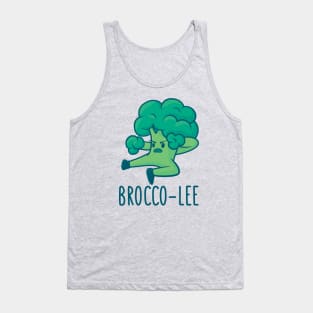 Funny Broccoli Veggie Brocco-Lee Karate Design Tank Top